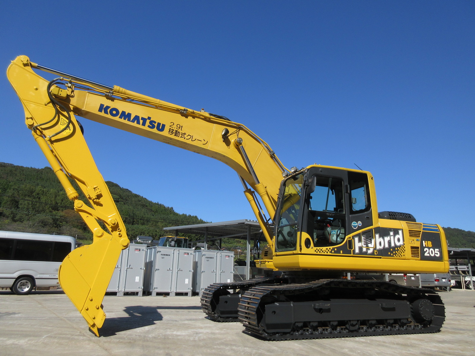 中古建設機械 中古 コマツ KOMATSU 油圧ショベル・バックホー ０．７－０．９立米 HB205-1