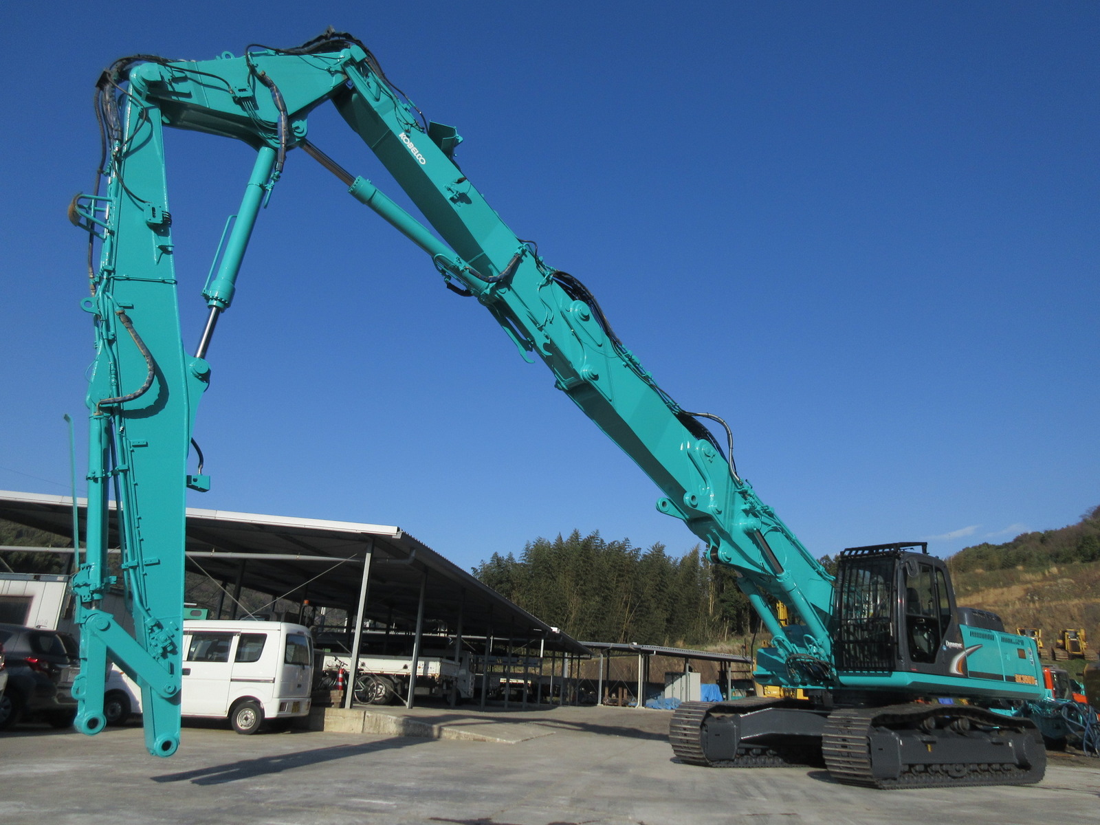 中古建設機械 中古 神鋼コベルコ建機 KOBELCO 解体機 ロングフロント・ハイリフト SK350DLC-8