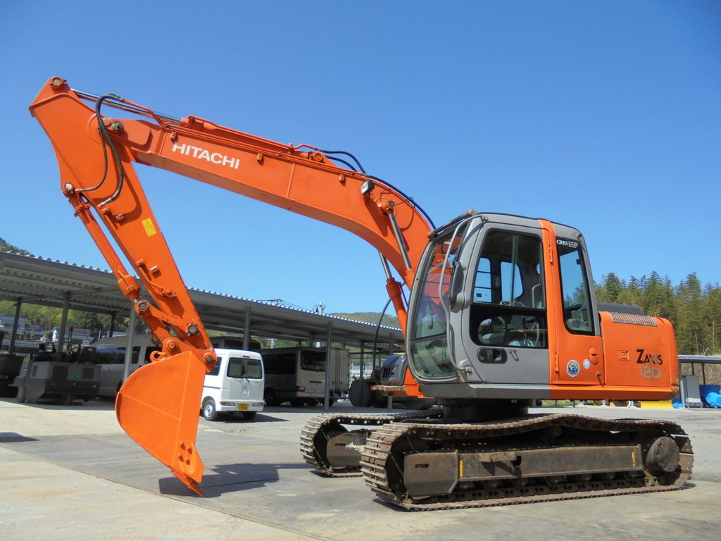 中古建設機械 中古 日立建機 HITACHI 油圧ショベル・バックホー ０．４－０．５立米 ZX120