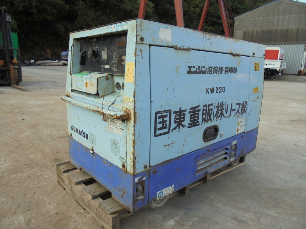 中古建設機械 中古 コマツ KOMATSU 発電機 溶接機 KW230