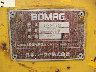 Used Construction Machine Used BOMAG BOMAG Roller Hand guide rollers BW61YS