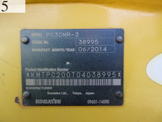 Used Construction Machine Used KOMATSU KOMATSU Excavator ~0.1m3 PC30MR-3