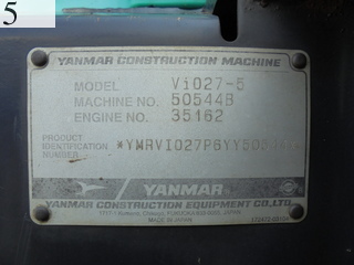 Used Construction Machine Used YANMAR YANMAR Excavator ~0.1m3 ViO27-5