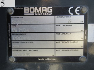 Used Construction Machine Used BOMAG BOMAG Roller Vibration rollers for earthwork BW211D-4