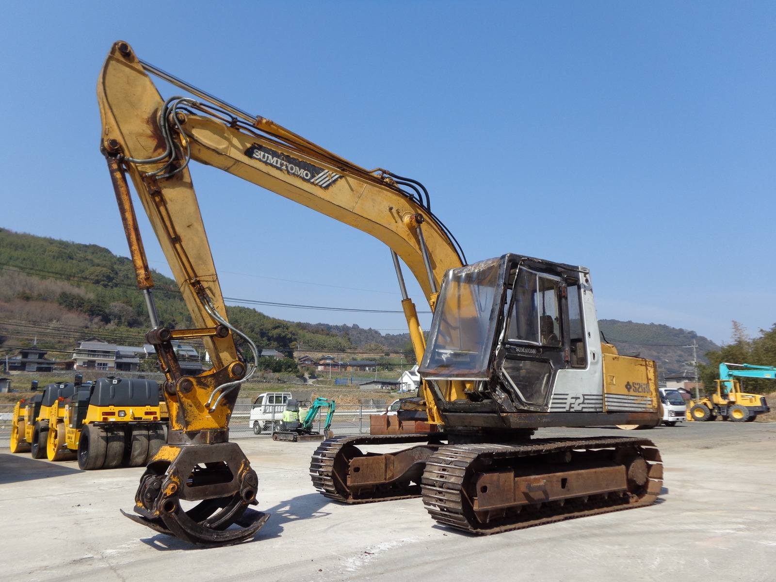 中古建設機械 中古 住友建機 SUMITOMO 林業機械 グラップル・ウインチ・排土板 S260F2