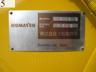 Used Construction Machine Used KOMATSU KOMATSU Grader Articulated frame GD405A-3