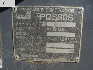 Used Construction Machine Used AIRMAN AIRMAN Compressor  PDS90S