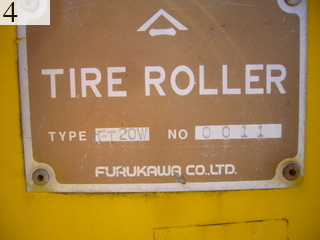 Used Construction Machine Used FURUKAWA FURUKAWA Roller Tire rollers FT20W