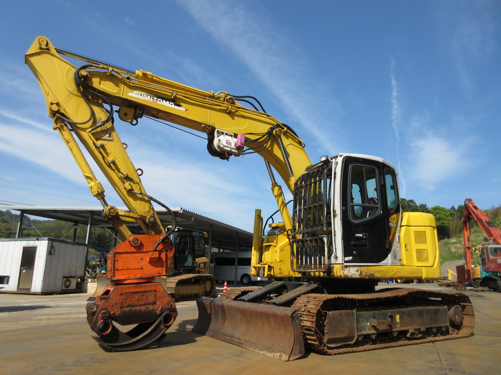 中古建設機械 中古 住友建機 SUMITOMO 林業機械 グラップル・ウインチ・排土板 SH135X-3