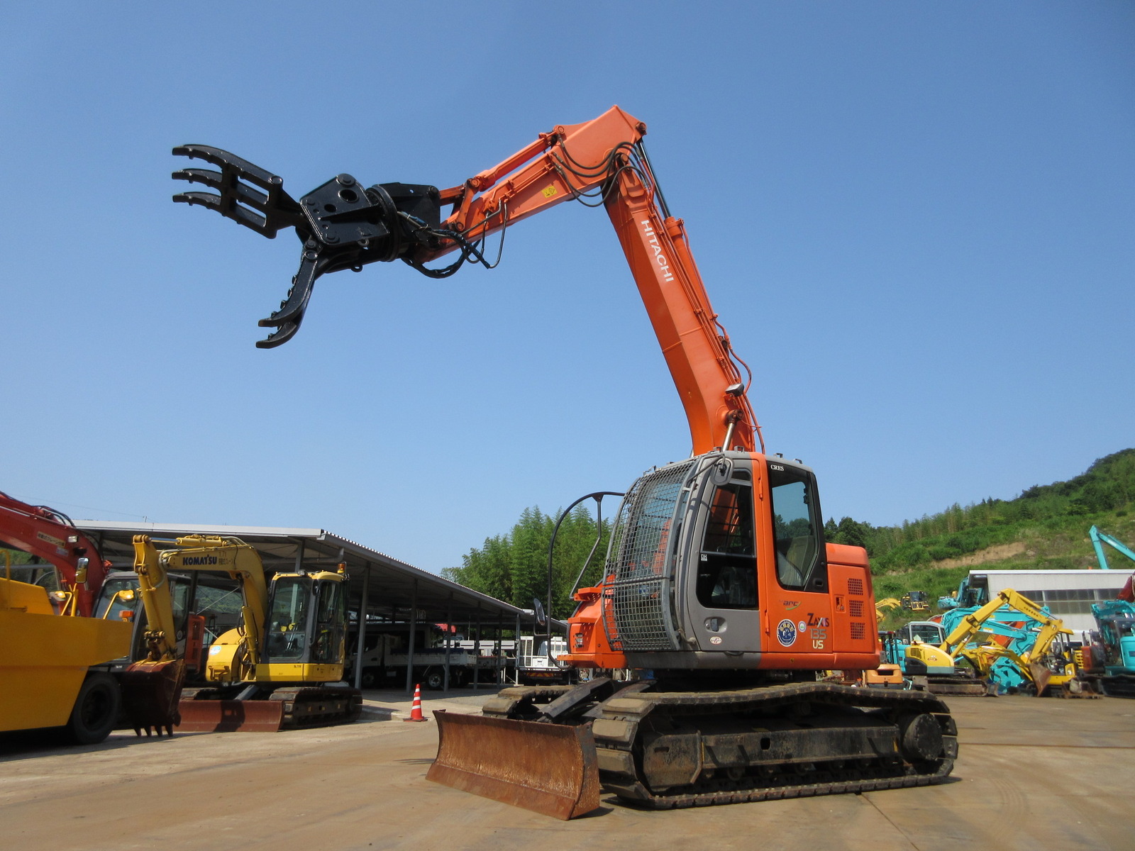 中古建設機械 中古 日立建機 HITACHI マテリアルハンドリング機 グラップル仕様 ZX135US