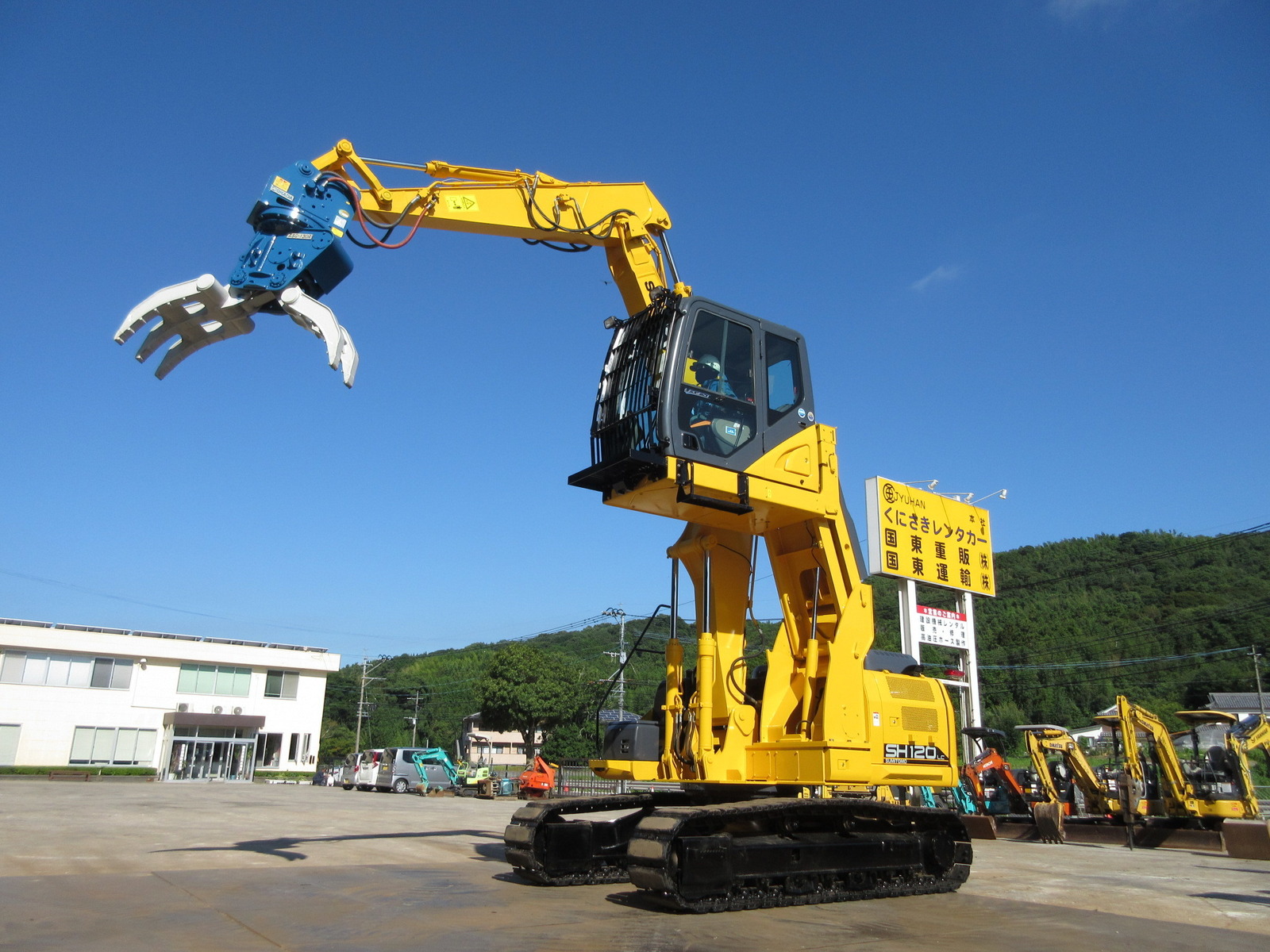 中古建設機械 中古 住友建機 SUMITOMO 林業機械 グラップル・ウインチ・排土板 SH120LC-6MH