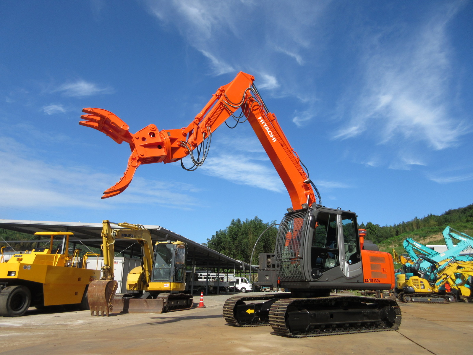 中古建設機械 中古 日立建機 HITACHI マテリアルハンドリング機 グラップル仕様 ZX130K-3