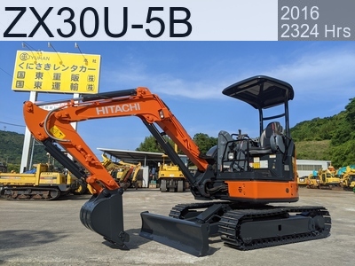 Used Construction Machine Used HITACHI Excavator ~0.1m3 ZX30U-5B #51303, 2016Year 2324Hours