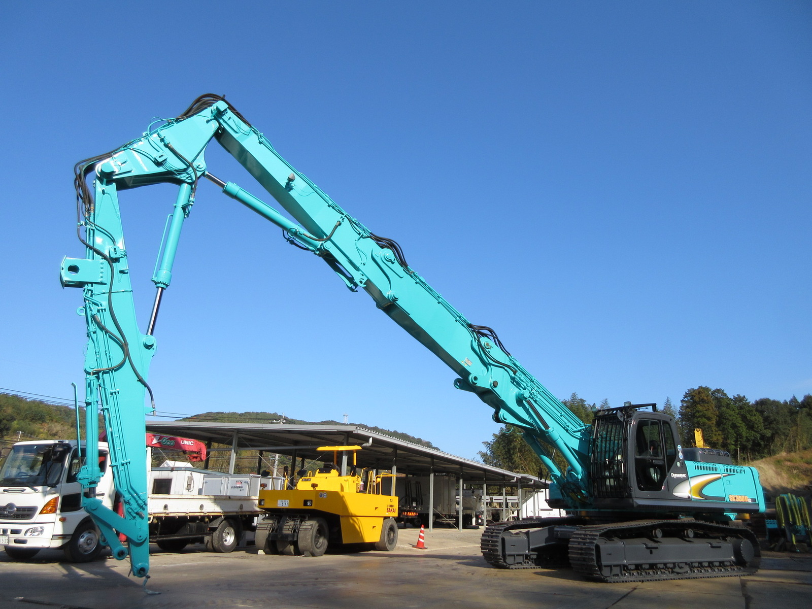 中古建設機械 中古 神鋼コベルコ建機 KOBELCO 解体機 ロングフロント・ハイリフト SK350DLC-8