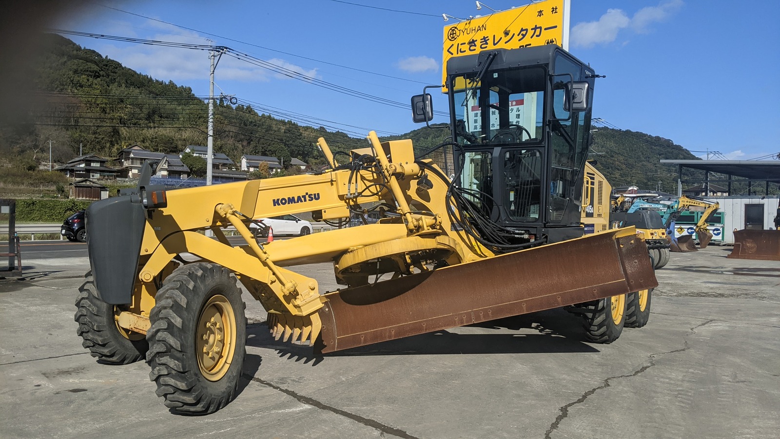 中古建設機械 中古 コマツ KOMATSU モーターグレーダー アーティキュレート式 GD405A-3E0