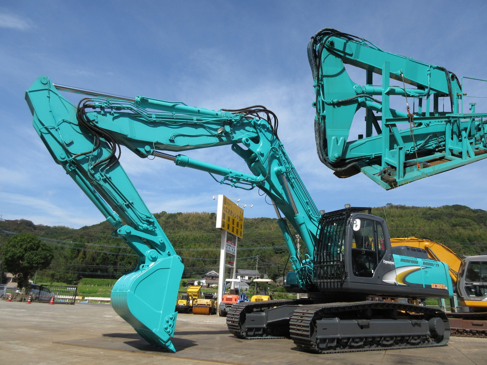 中古建設機械 中古 コベルコ建機 KOBELCO 解体機 ロングフロント・ハイリフト SK350DLC-8