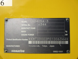 Used Construction Machine Used KOMATSU KOMATSU Grader Articulated frame GD405A-3