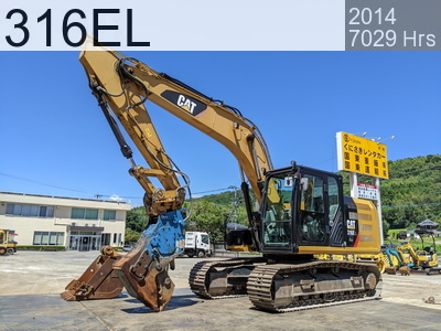 Used Construction Machine Used CAT Demolition excavators Demolition backhoe 316EL #WZY00143, 2014Year 7029Hours