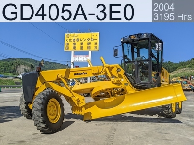 Used Construction Machine Used KOMATSU Grader Articulated frame GD405A-3E0 #6031, 2004Year 3195Hours