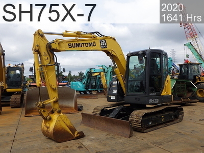 Used Construction Machine Used SUMITOMO Excavator 0.2-0.3m3 SH75X-7 #SD1124, 2020Year 1641Hours