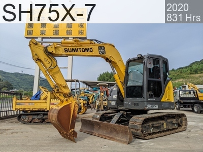 Used Construction Machine Used SUMITOMO Excavator 0.2-0.3m3 SH75X-7 #SD1144, 2020Year 831Hours