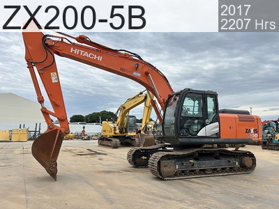 Used Construction Machine Used HITACHI Excavator 0.7-0.9m3 ZX200-5B #306582, 2017Year 2207Hours