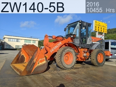 Used Construction Machine Used HITACHI Wheel Loader bigger than 1.0m3 ZW140-5B #10460, 2016Year 10455Hours