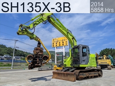 Used Construction Machine Used  Forestry excavators Processor SH135X-3B #BP8431, 2014Year 5847Hours