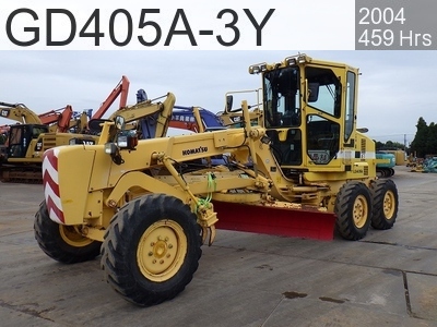 Used Construction Machine Used KOMATSU Grader Articulated frame GD405A-3Y #6040, 2004Year 459Hours
