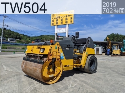 中古建設機械 中古 酒井重工業 ローラー 舗装用振動ローラー TW504 #31720, 2019年式 697時間