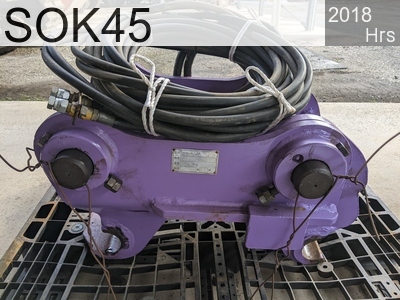 Used Construction Machine Used OKADA AIYON A-Lock / Quick coupler / Quick hitch Hydraulic type SOK45 #4DS40132, 2018Year -Hours