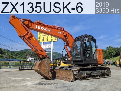 Used Construction Machine Used HITACHI Excavator 0.4-0.5m3 ZX135USK-6 #511286, 2019Year 3350Hours