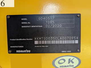 Used Construction Machine Used KOMATSU KOMATSU Grader Articulated frame GD405-7