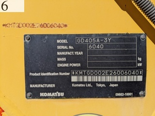中古建設機械 中古 コマツ KOMATSU モーターグレーダー アーティキュレート式 GD405A-3Y