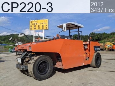 Used Construction Machine Used HITACHI Roller Tire rollers CP220-3 #30328, 2012Year 3437Hours