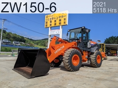 Used Construction Machine Used HITACHI Wheel Loader bigger than 1.0m3 ZW150-6 #8510221, 2021Year 5118Hours