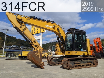 Used Construction Machine Used CAT Excavator 0.4-0.5m3 314FCR #10622, 2019Year 2999Hours