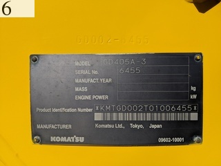 中古建設機械 中古 コマツ KOMATSU モーターグレーダー アーティキュレート式 GD405A-3