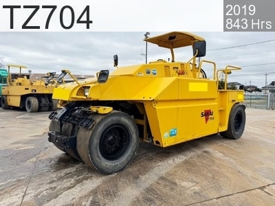 Used Construction Machine Used SAKAI Roller Tire rollers TZ704 #50599, 2019Year 843Hours